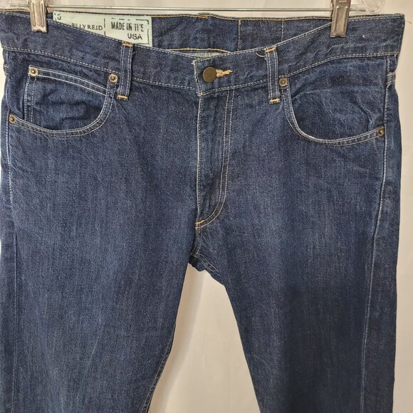 VTG Billy Reid Selvedge Men's Indigo Washed Straight Denim Jeans 35630 Sz 33X30 - Picture 3 of 11